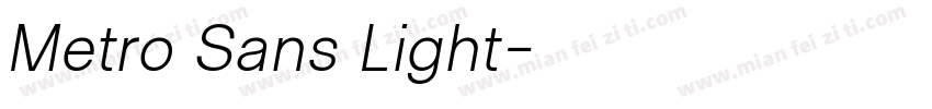 Metro Sans Light字体转换